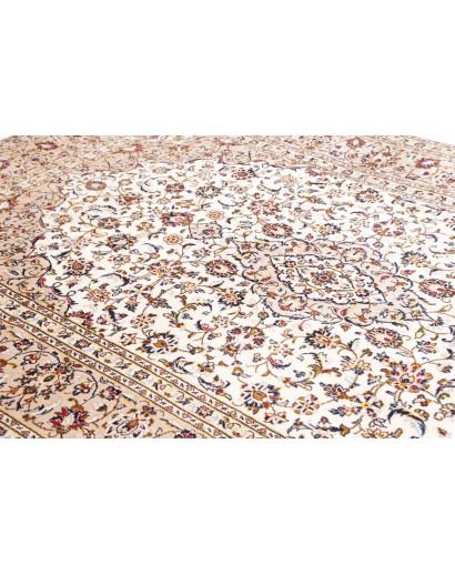 Tappeto Kashan Persia bianco grigio 200x305