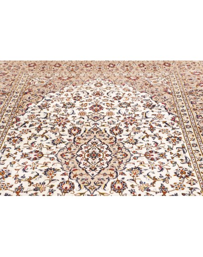 Tappeto Kashan Persia bianco grigio 200x305