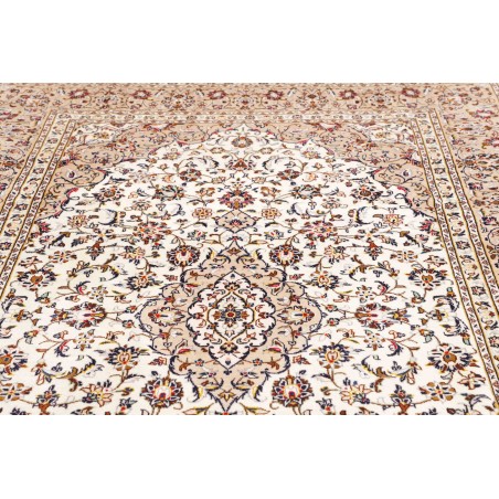 Tappeto Kashan Persia bianco grigio 200x305