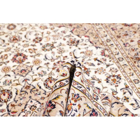 Tappeto Kashan Persia bianco grigio 200x305