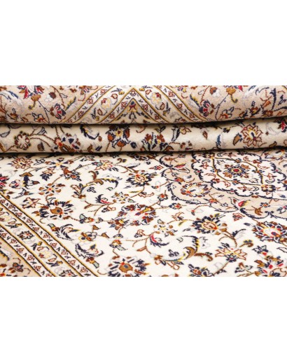 Tappeto Kashan Persia bianco grigio 200x305