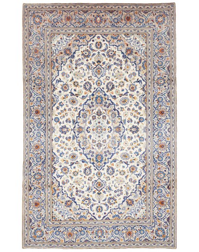 Tappeto Kashan Persia bianco grigio 194x307
