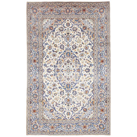 Tappeto Kashan Persia bianco grigio 194x307