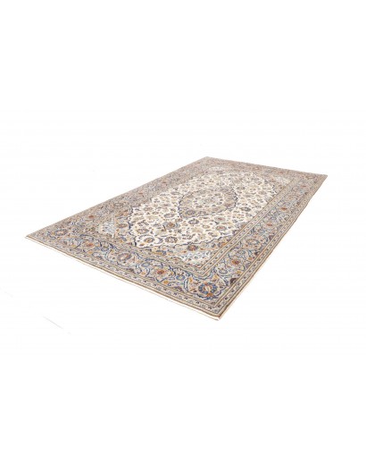 Tappeto Kashan Persia bianco grigio 194x307