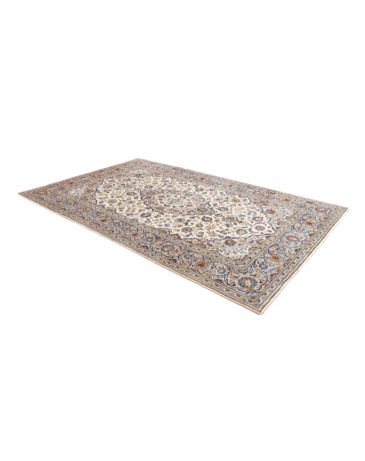 Tappeto Kashan Persia bianco grigio 194x307