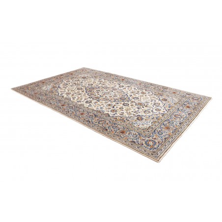 Tappeto Kashan Persia bianco grigio 194x307