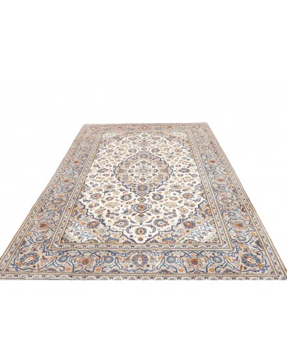 Tappeto Kashan Persia bianco grigio 194x307