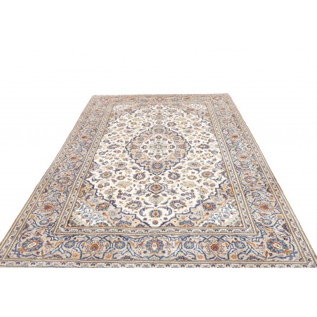 Tappeto Kashan Persia bianco grigio 194x307