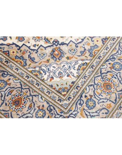 Tappeto Kashan Persia bianco grigio 194x307