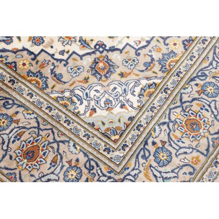 Tappeto Kashan Persia bianco grigio 194x307