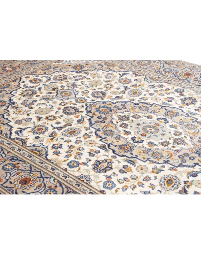 Tappeto Kashan Persia bianco grigio 194x307