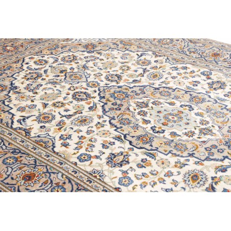 Tappeto Kashan Persia bianco grigio 194x307