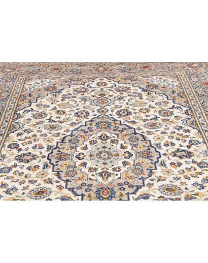 Tappeto Kashan Persia bianco grigio 194x307
