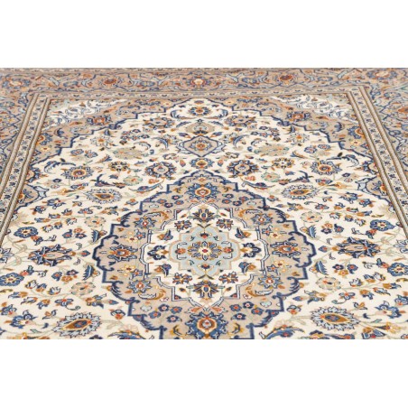 Tappeto Kashan Persia bianco grigio 194x307