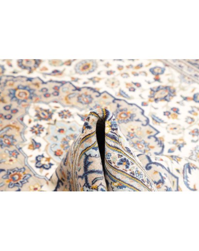 Tappeto Kashan Persia bianco grigio 194x307