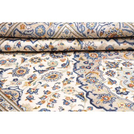 Tappeto Kashan Persia bianco grigio 194x307