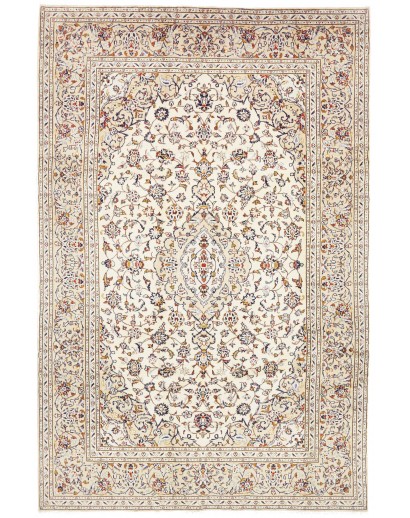 Tappeto Kashan Persia bianco verde 192x300