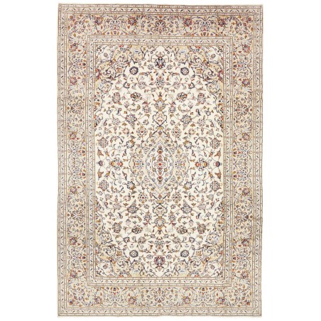 Tappeto Kashan Persia bianco verde 192x300