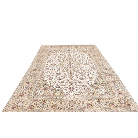 Tappeto Kashan Persia bianco verde 192x300