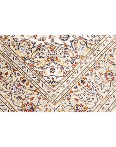 Tappeto Kashan Persia bianco verde 192x300