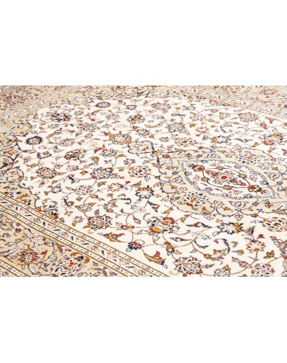 Tappeto Kashan Persia bianco verde 192x300