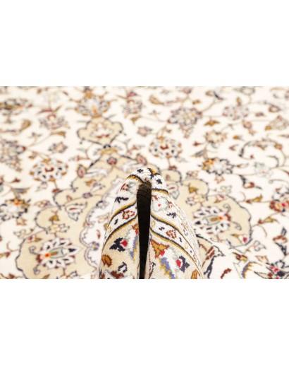 Tappeto Kashan Persia bianco verde 192x300