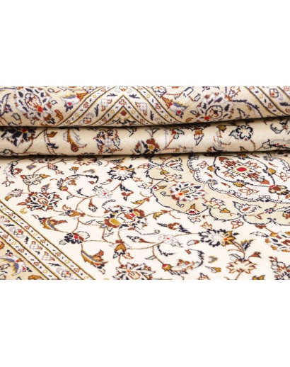 Tappeto Kashan Persia bianco verde 192x300