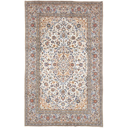 Tappeto Kashan Persia bianco grigio 194x316