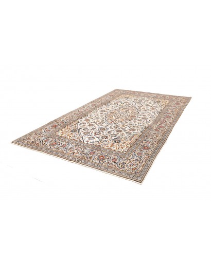 Tappeto Kashan Persia bianco grigio 194x316