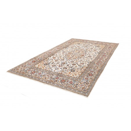 Tappeto Kashan Persia bianco grigio 194x316