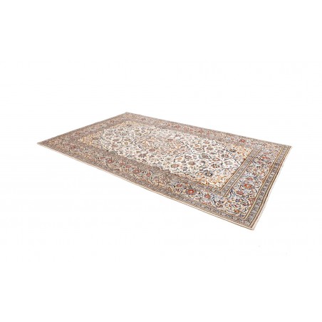 Tappeto Kashan Persia bianco grigio 194x316