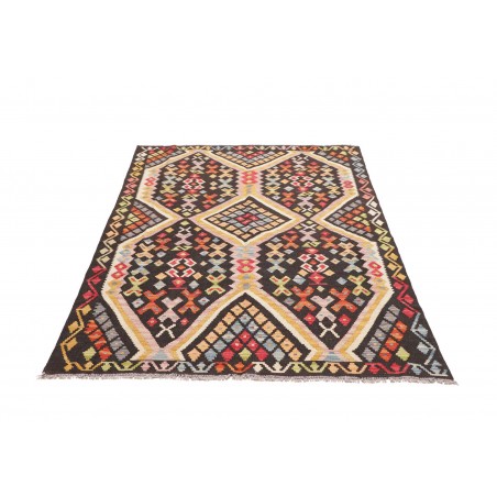 Tappeto Kilim Afghanistan marrone grigio 129x184