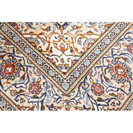 Tappeto Kashan Persia bianco grigio 194x316