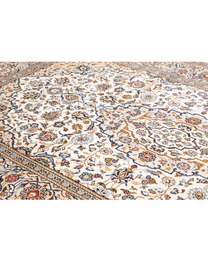 Tappeto Kashan Persia bianco grigio 194x316
