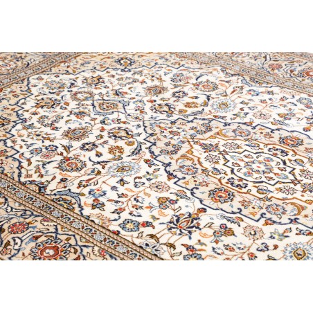 Tappeto Kashan Persia bianco grigio 194x316