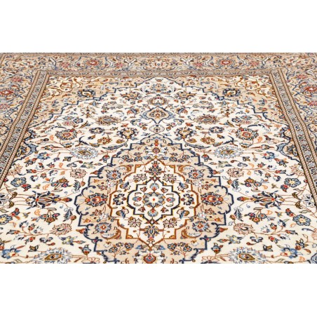 Tappeto Kashan Persia bianco grigio 194x316