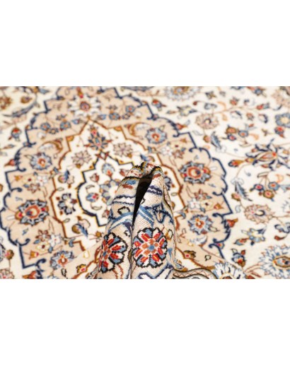 Tappeto Kashan Persia bianco grigio 194x316