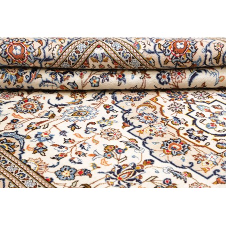 Tappeto Kashan Persia bianco grigio 194x316