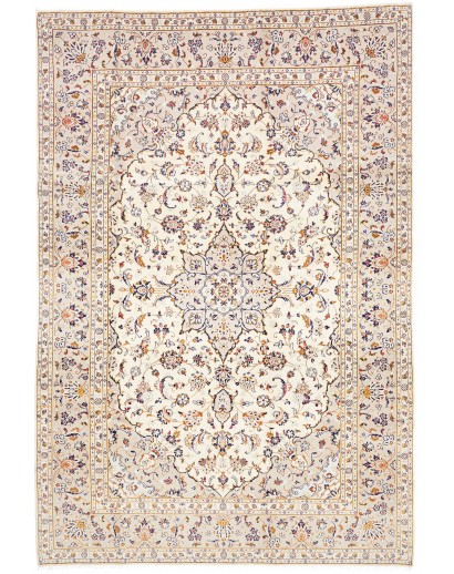 Tappeto Kashan Persia bianco grigio 196x292