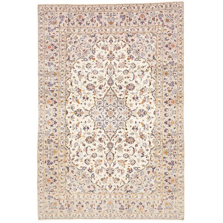 Tappeto Kashan Persia bianco grigio 196x292