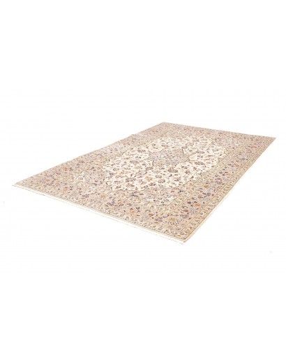 Tappeto Kashan Persia bianco grigio 196x292
