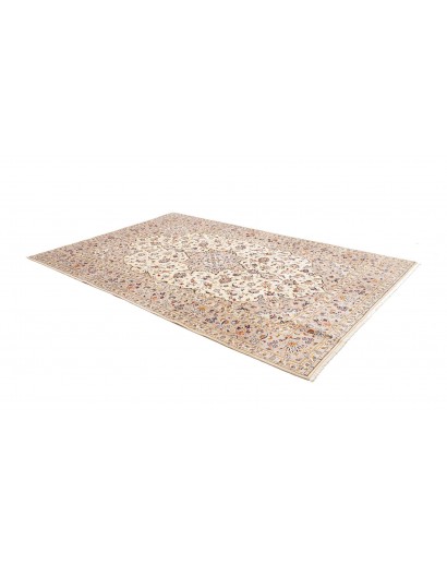 Tappeto Kashan Persia bianco grigio 196x292
