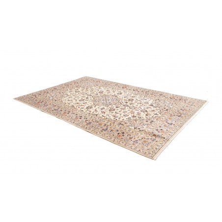 Tappeto Kashan Persia bianco grigio 196x292