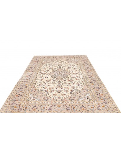 Tappeto Kashan Persia bianco grigio 196x292