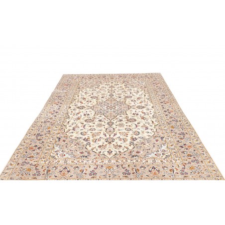Tappeto Kashan Persia bianco grigio 196x292