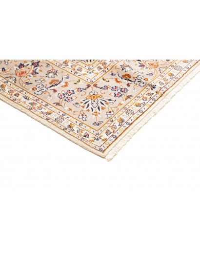 Tappeto Kashan Persia bianco grigio 196x292
