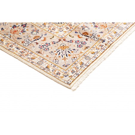 Tappeto Kashan Persia bianco grigio 196x292