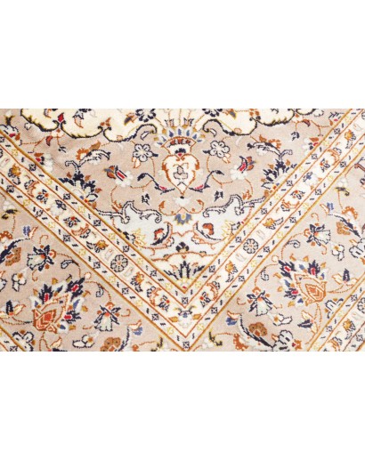 Tappeto Kashan Persia bianco grigio 196x292