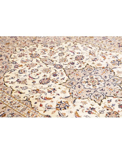 Tappeto Kashan Persia bianco grigio 196x292