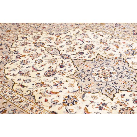 Tappeto Kashan Persia bianco grigio 196x292